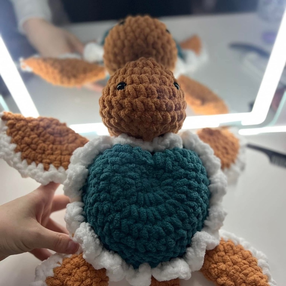 Handmade Plush heart Turtle Toy